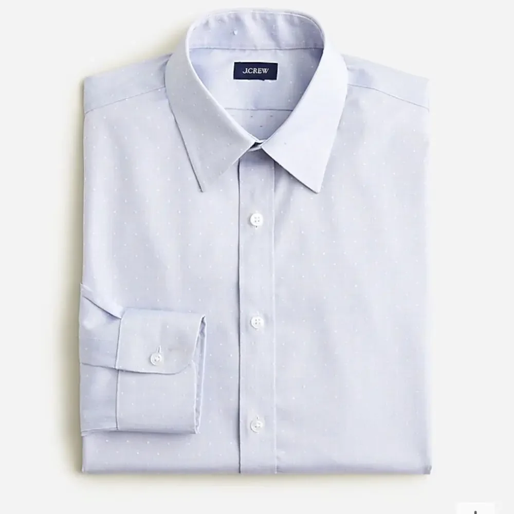 J. Crew Bowery wrinkle-free dobby dress shirt with point collar